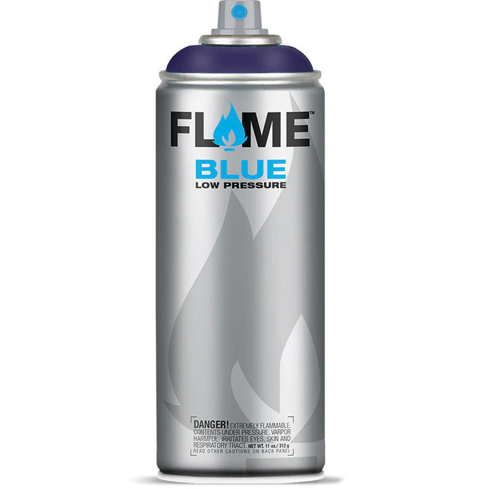 Flame Blue Spray Paint 400ml - Cool & Neutral Tones - Front View Of Violet Grey